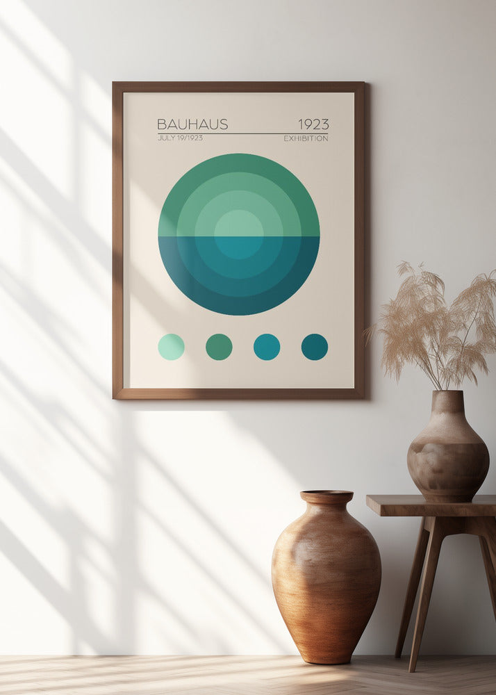 Bauhaus Mavi Daire Poster